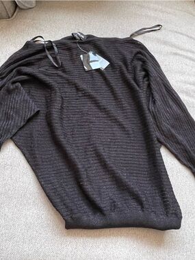 bebe Black Ribbed Sweater